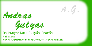 andras gulyas business card